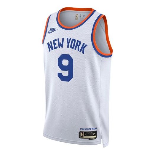 Майка Nike x NBA New York Knicks Jerseys 'RJ Barrett 9', белый мужская футболка rj barrett grey new york knicks icon performance nike серый
