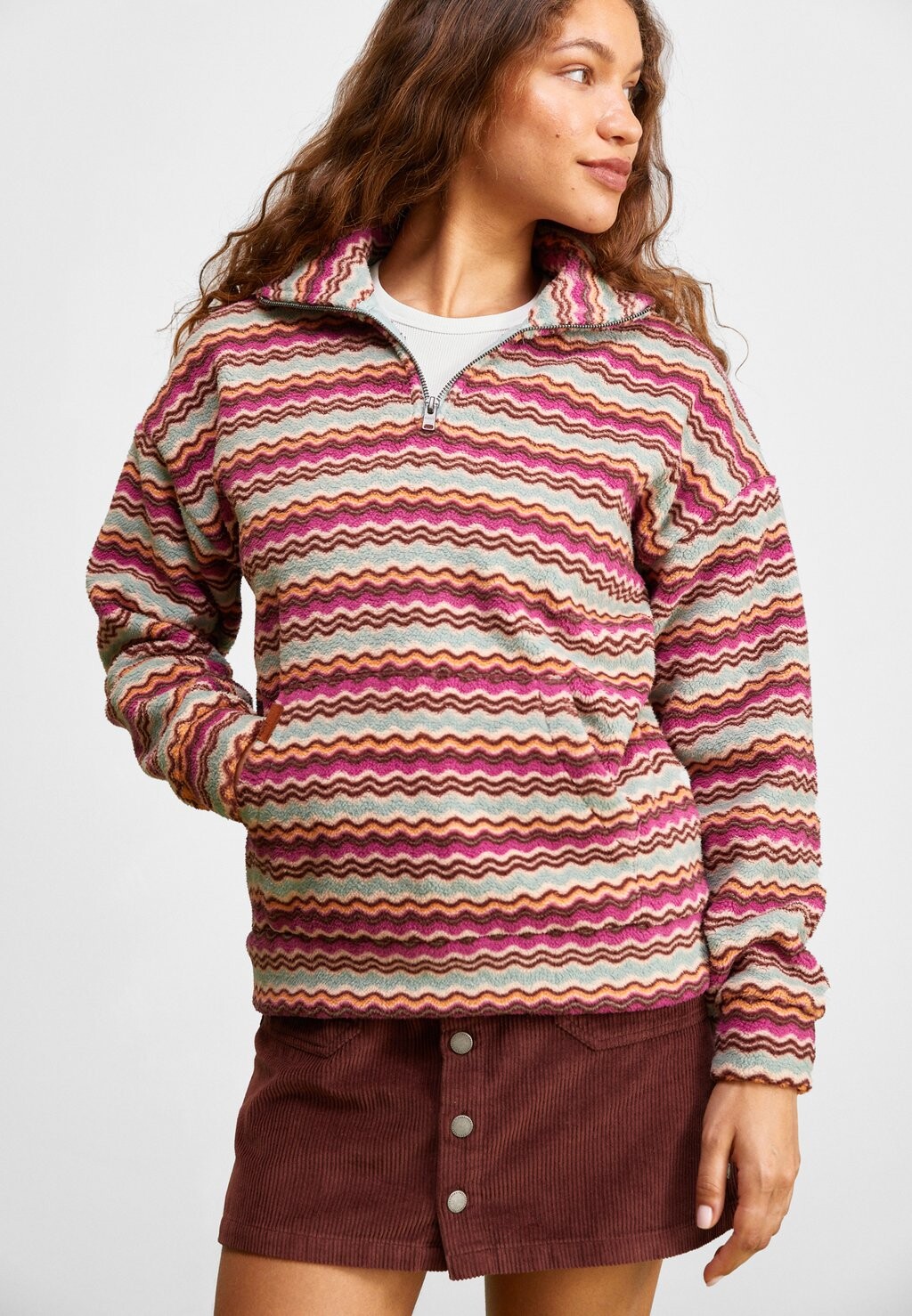 

Толстовка из флиса Roxy, мультиколор, Коричневый