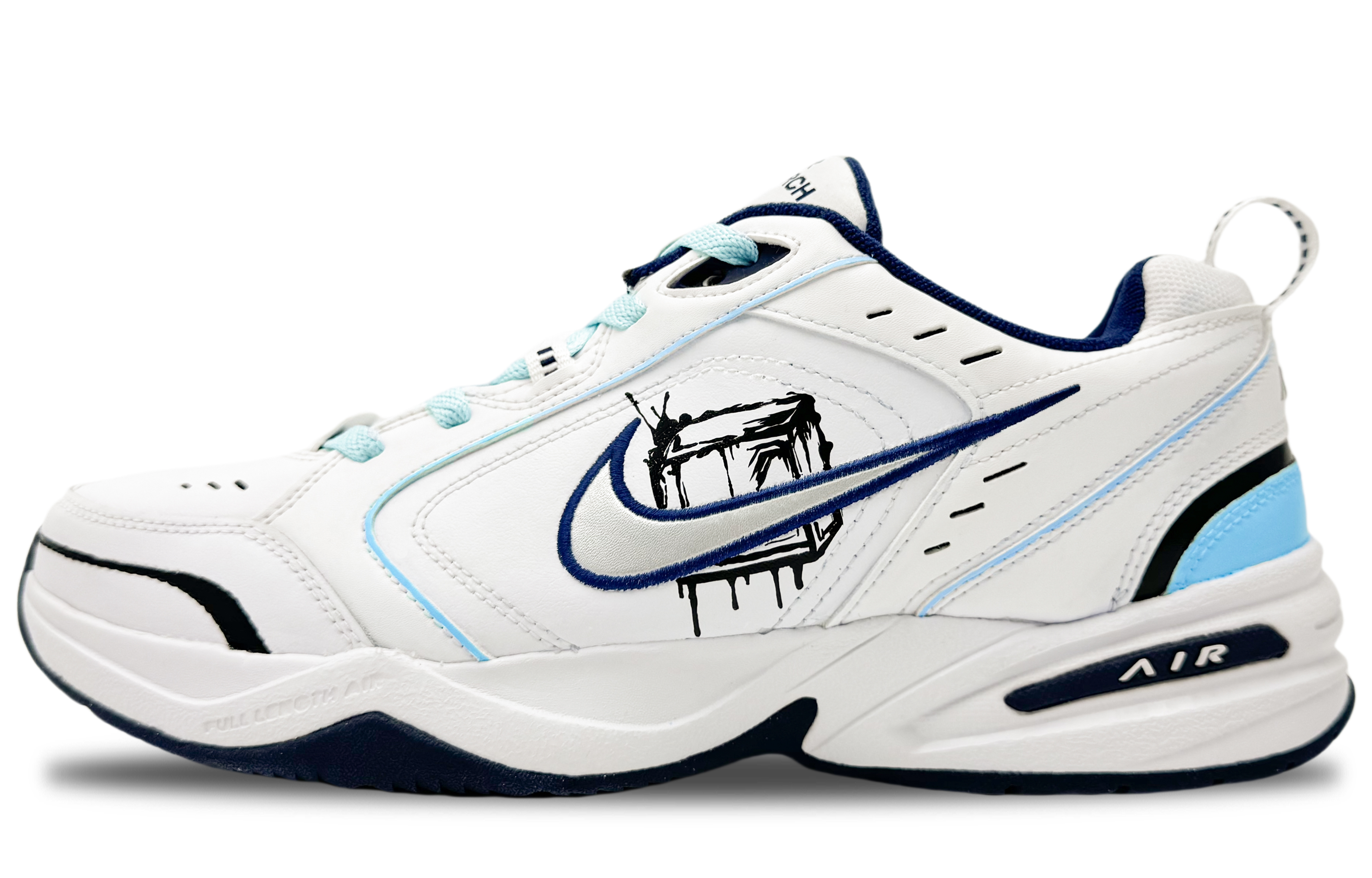 

Кроссовки Air Monarch 4 Chunky унисекс с низким верхом синего цвета Nike, белый