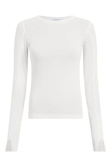 

Узкая блузка с овальным вырезом CALVIN KLEIN JEANS, белый