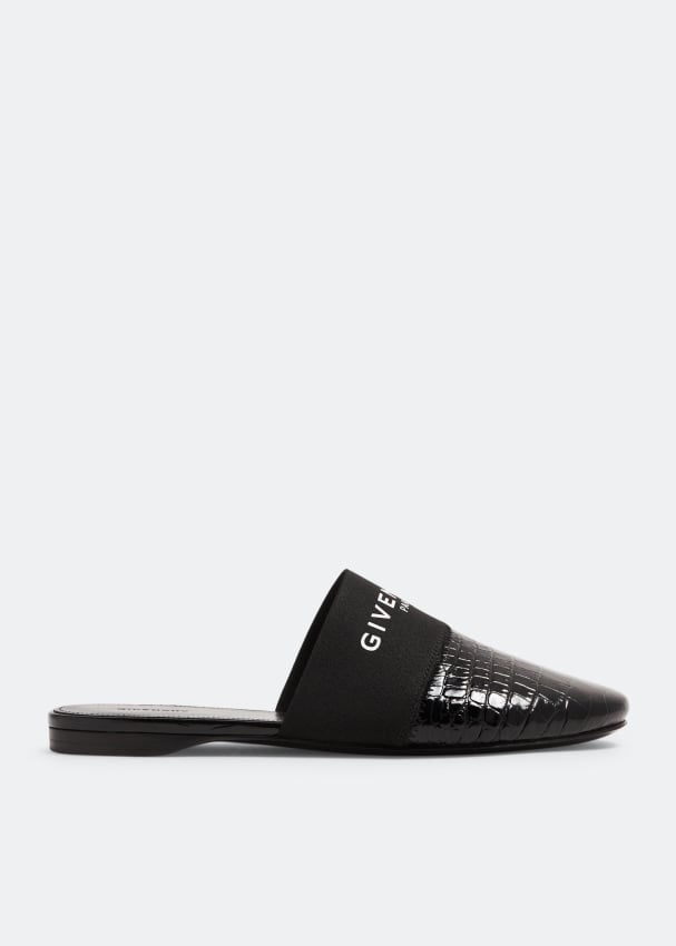 Мюли Givenchy Bedford Flat, черный 12⠀storeez туфли лодочки с выделкой под крокодила