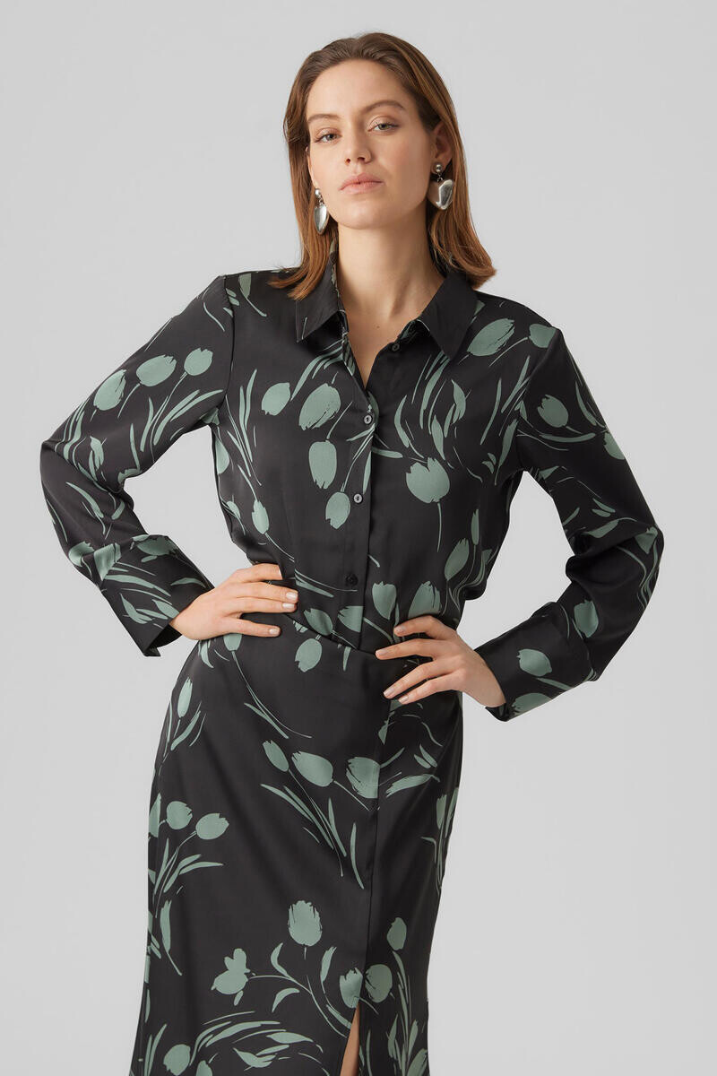 

Женская свободная рубашка с длинными рукавами Vero Moda, черный