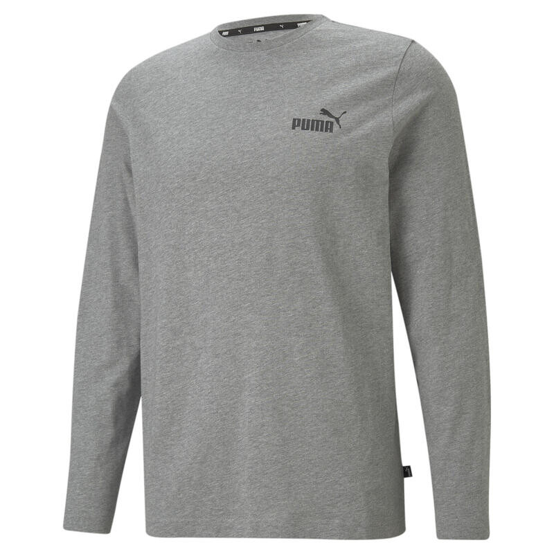 

Мужская футболка с длинным рукавом PUMA Essentials среднего серого цвета, Хизер