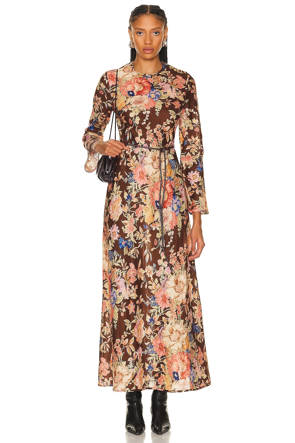 

Платье Zimmermann August Bias Long, цвет Chocolate Floral