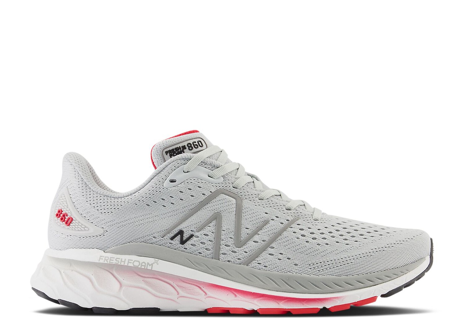 

Кроссовки New Balance Fresh Foam X 860V13 2E Wide 'Light Aluminum True Red', серый