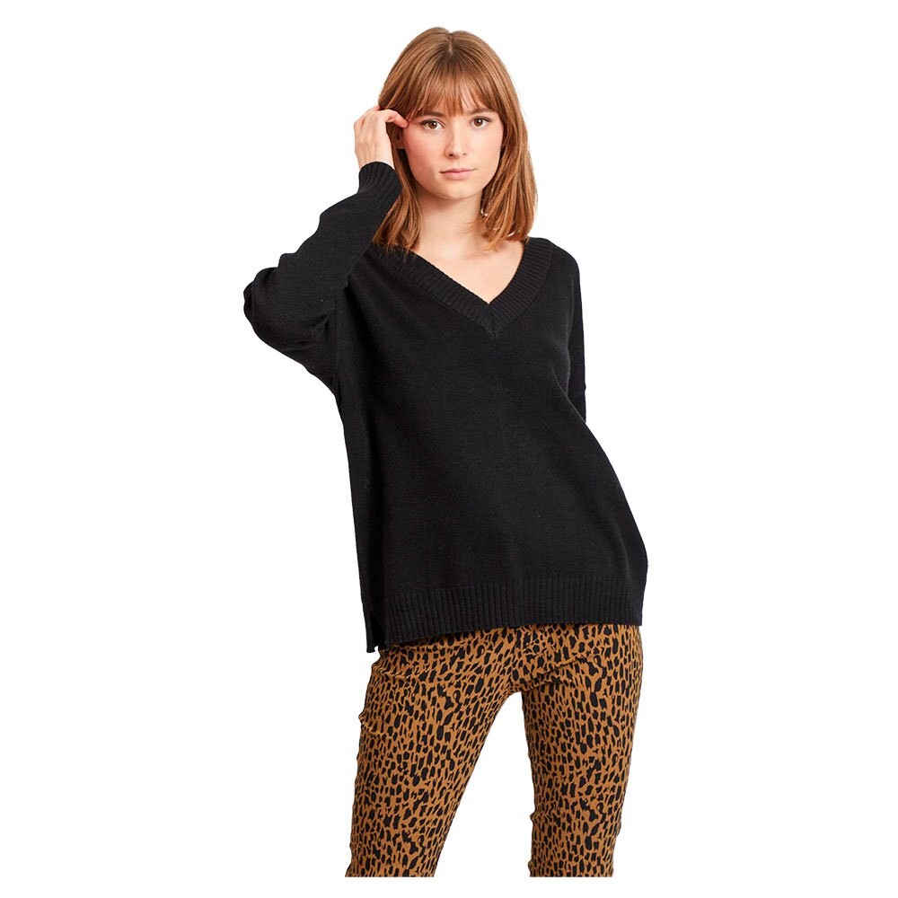

Свитер Vila Ril Long Sleeve Oversize V Neck, черный