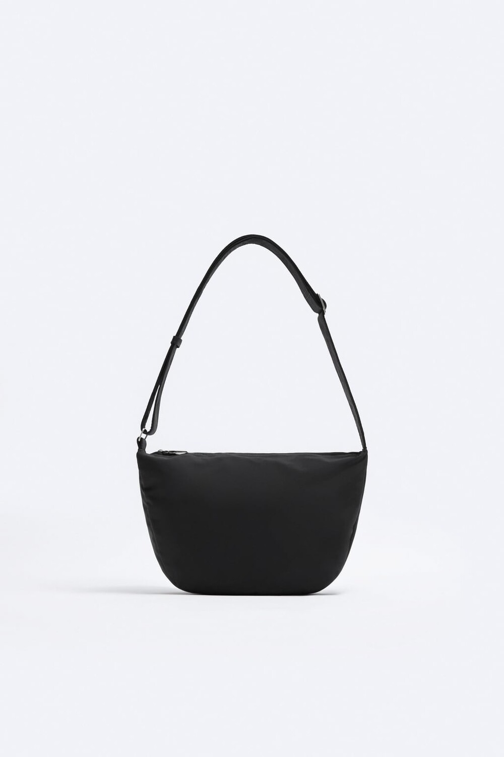 

Мини-нилоновая сумка на плече ZARA, черный