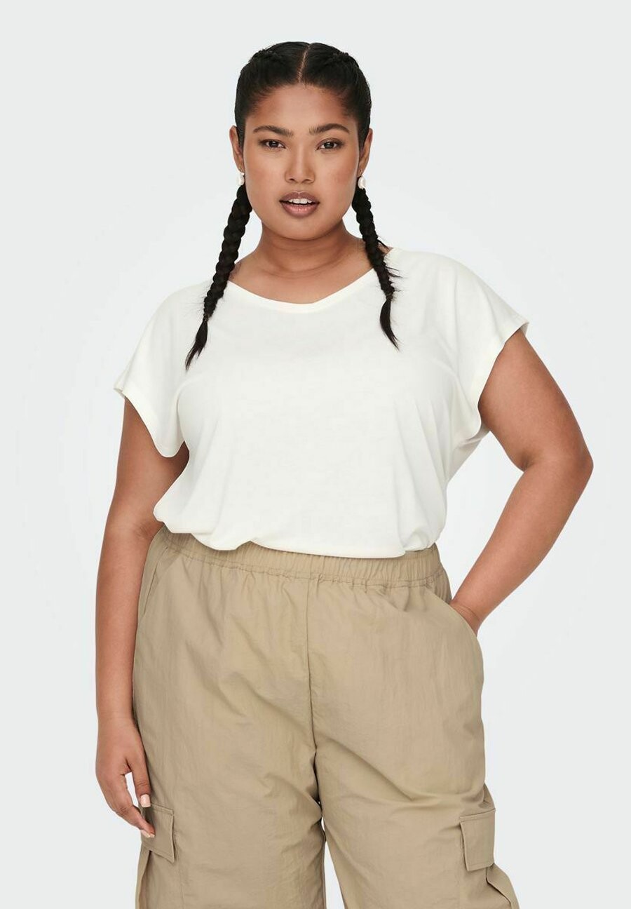 

Футболка базовая CURVY KURZÄRMELIGES ONLY Carmakoma, цвет cloud dancer