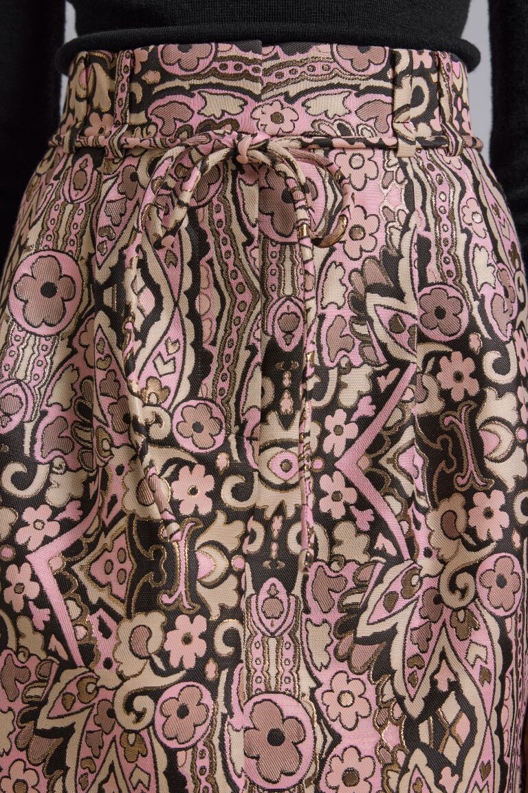 

Мини-юбка из блестящего жаккарда H&M, черный