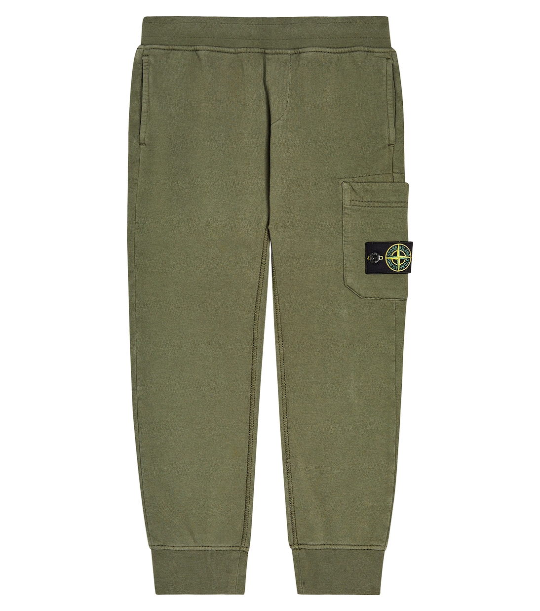 Спортивные брюки compass из хлопкового флиса Stone Island Junior, зеленый толстовка stone island crewneck sage зеленый