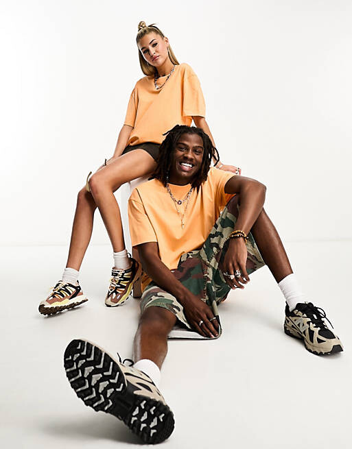 

Оранжевая футболка оверсайз унисекс Weekday эксклюзивно для ASOS, Оранжевый