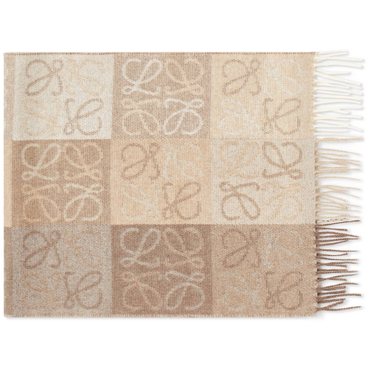 

Шарф Loewe 38X180 Anagram, цвет White & Beige