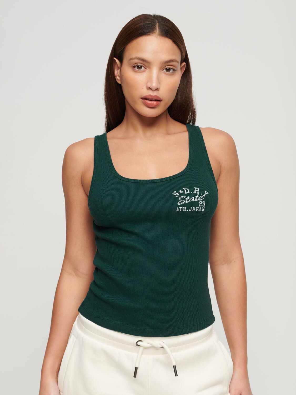 

Топ в рубчик Athletic Essential Superdry, зеленый
