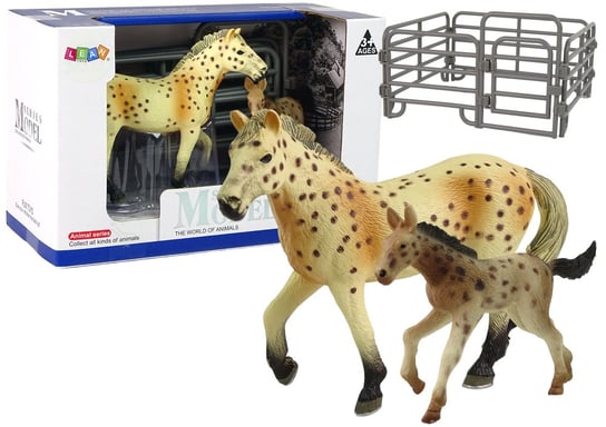 Набор из 2 фигурок лошадей Фермерская лошадь жеребенок породы Кнабструппер Lean Toys