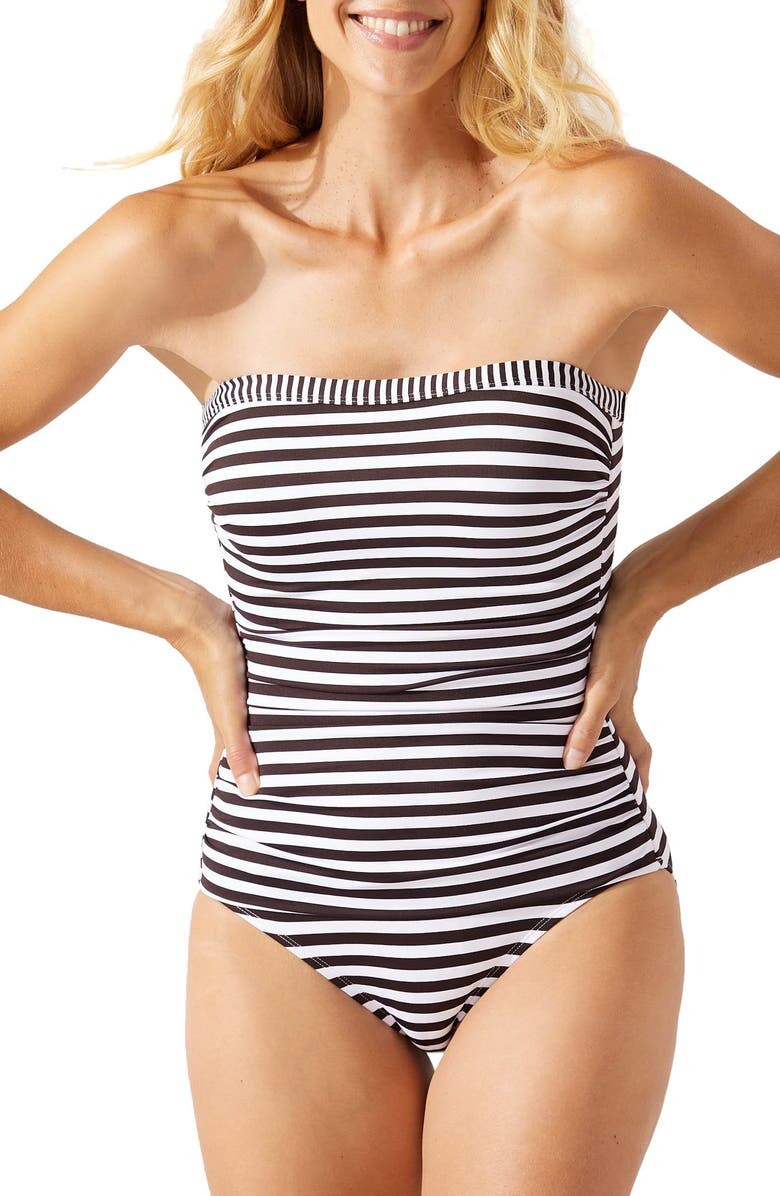 

Слитный купальник в полоску Breaker Bay TOMMY BAHAMA, Коричневый