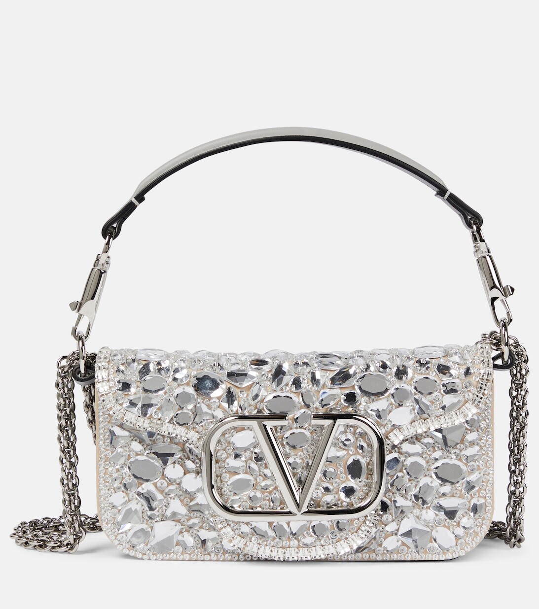 

Locò Маленькая декорированная сумка через плечо Valentino Garavani, серебряный, Серый
