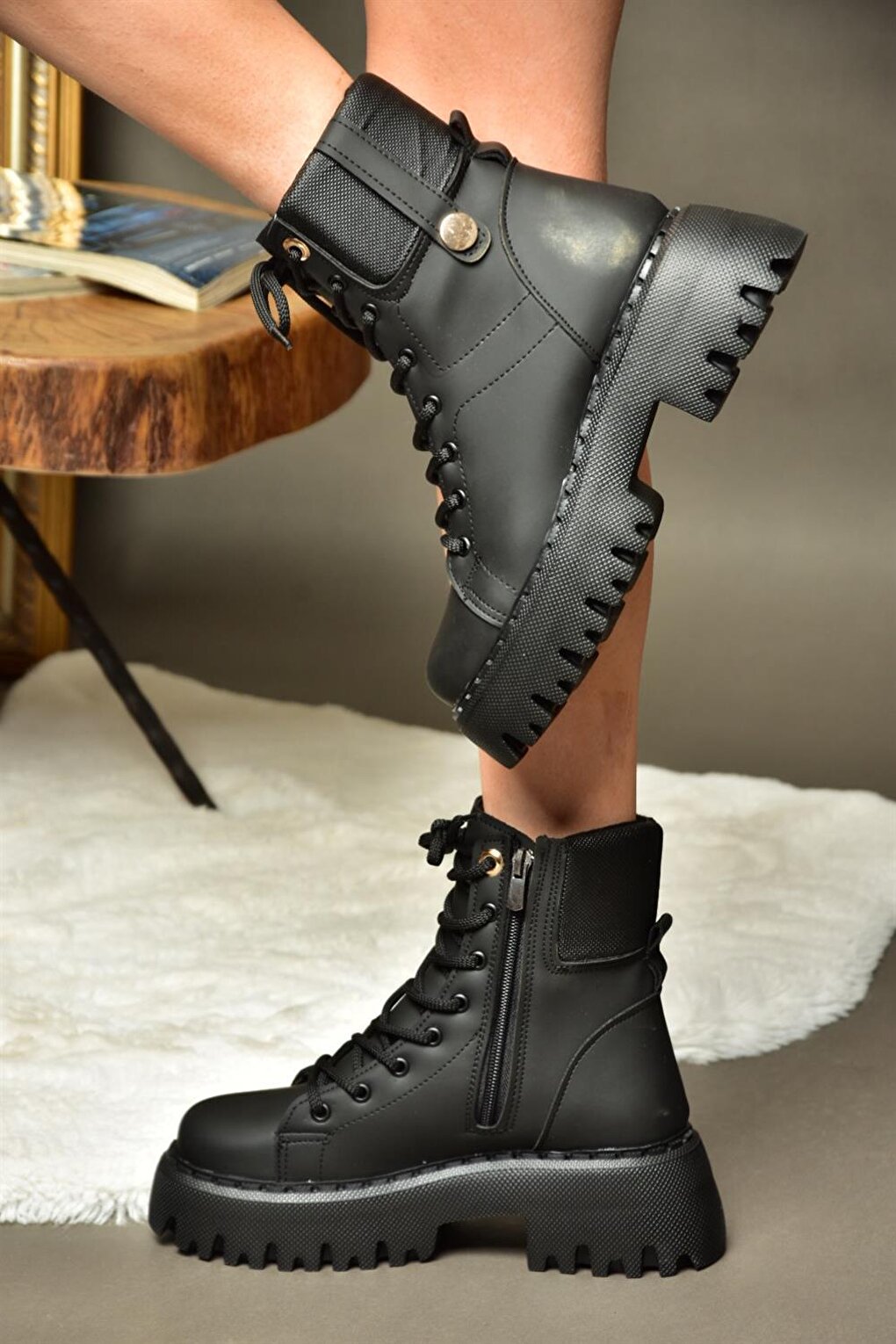 R9739701 Черные женские ботинки Fox Shoes