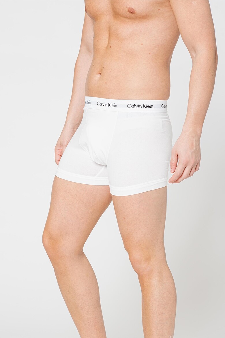 

Боксеры с логотипом на поясе - 3 пары Calvin Klein, белый