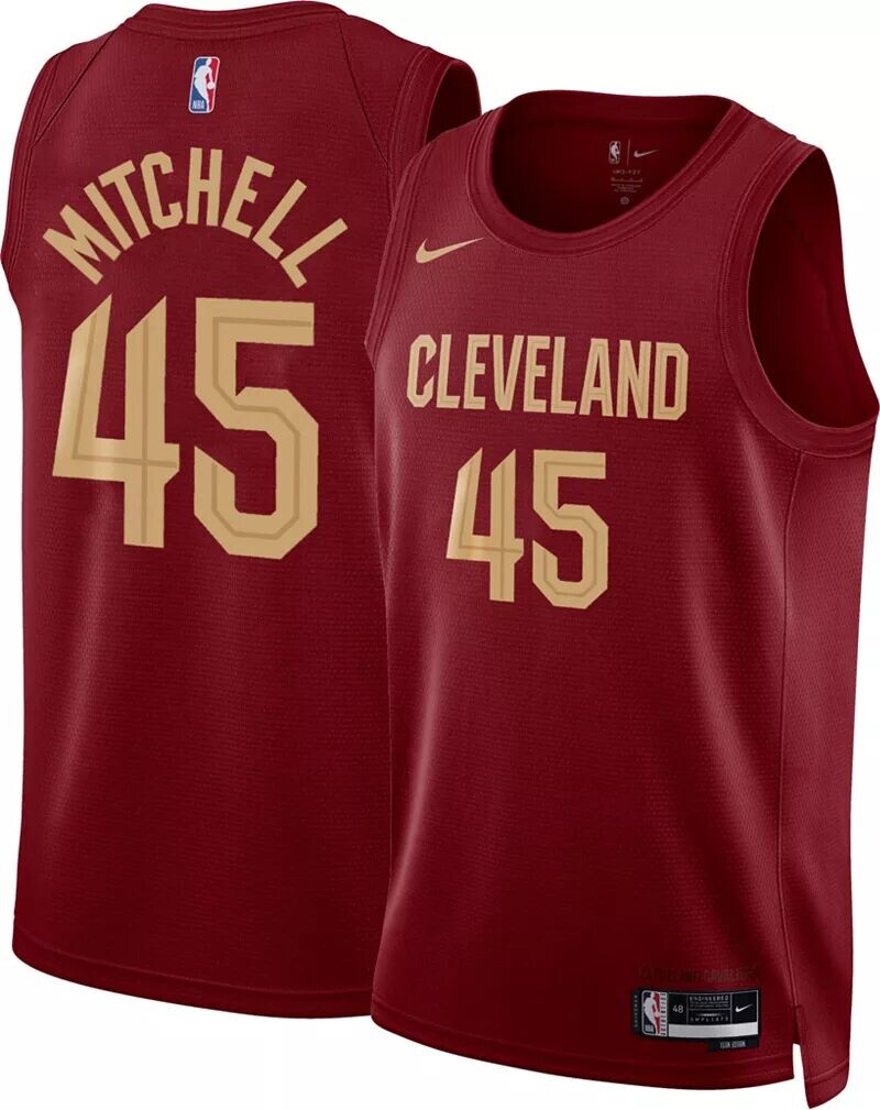 

Джерси Nike Cleveland Cavaliers Donovan Mitchell #45 Red Dri-FIT Swingman