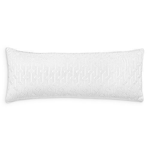 Итальянская декоративная подушка с вышивкой Tivoli, 14 x 36 дюймов Hudson Park Collection, цвет White