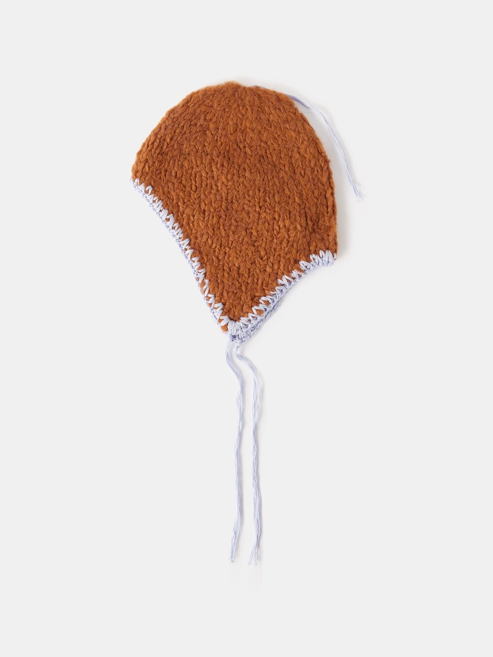 

Вязаная шапка-ушанка «коббит» Acne Studios, коричневый