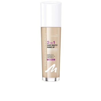 

Manhattan 3in1 Easy Match Make Up Безмасляная основа для безупречного цвета лица 30.2 Фарфор 30мл