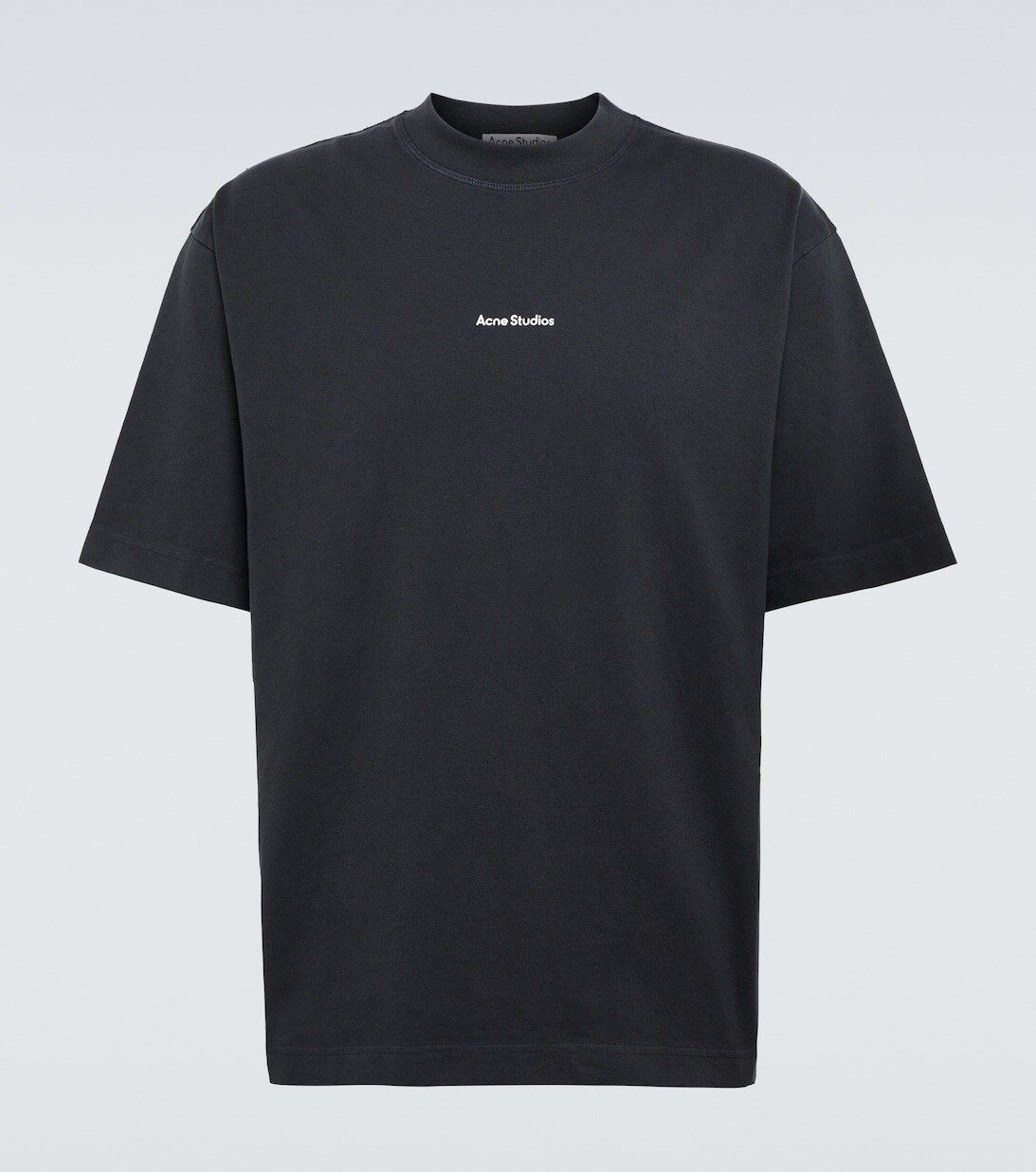 

Футболка из хлопкового джерси с логотипом Acne Studios, черный