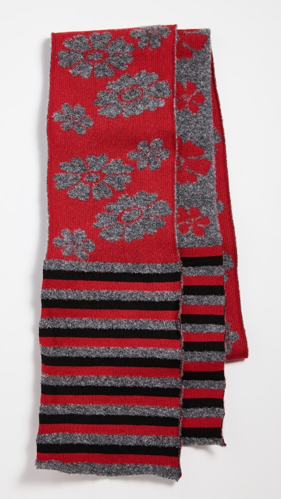

Шарф Molly Goddard Floral Jacquard, серый