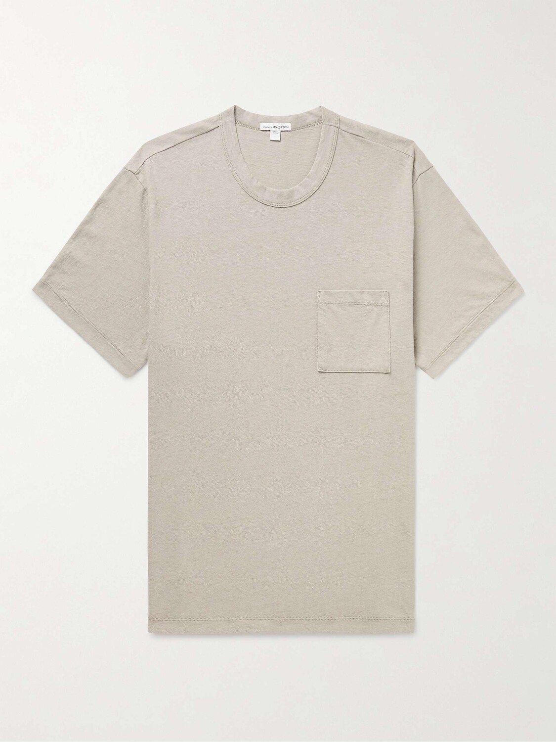 

Футболка из джерси Slub из смеси хлопка и льна JAMES PERSE, бежевый