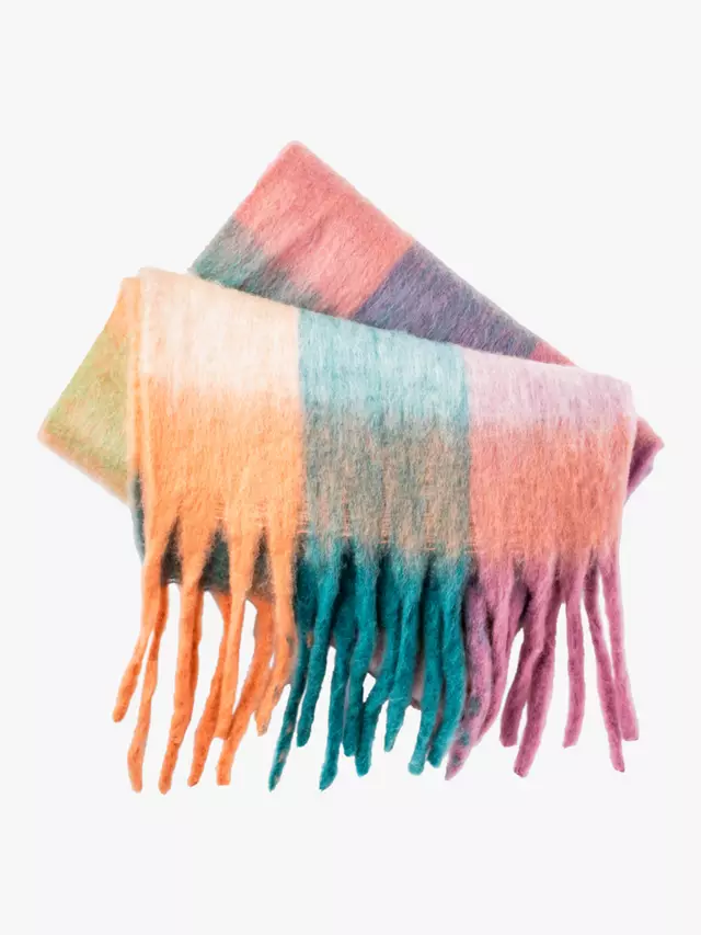 Шарф Bloom & Bay Lily Check Brushed, цвет pink/multi