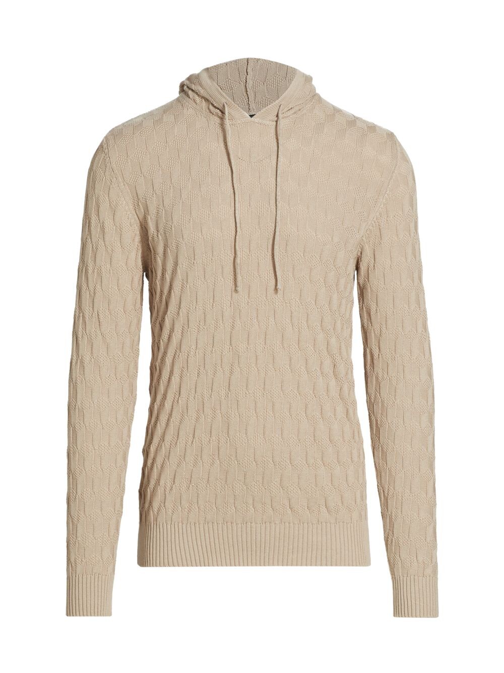 

Толстовка Diamond Ladder Knit Hoodie Saks Fifth Avenue, серый