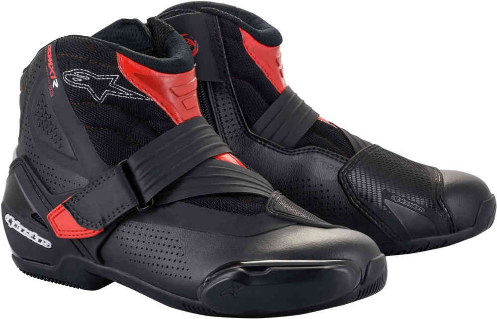 SM-1 R V2 Мотоциклетные туфли с вентиляцией Alpinestars, черный красный