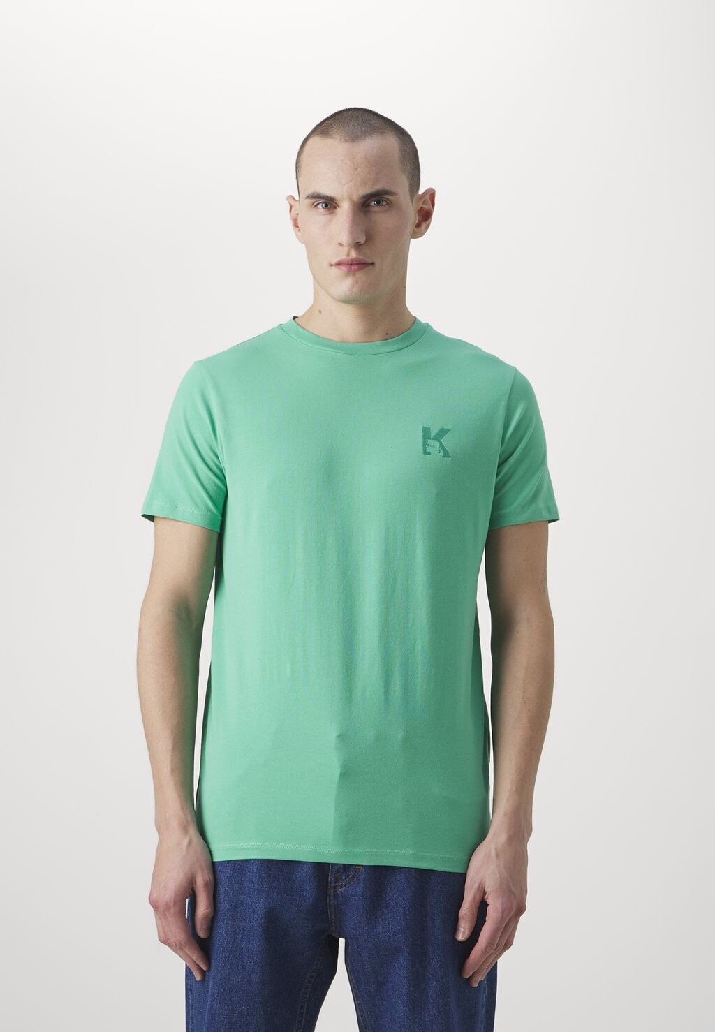 

Базовая футболка Crewneck KARL LAGERFELD, цвет jade green