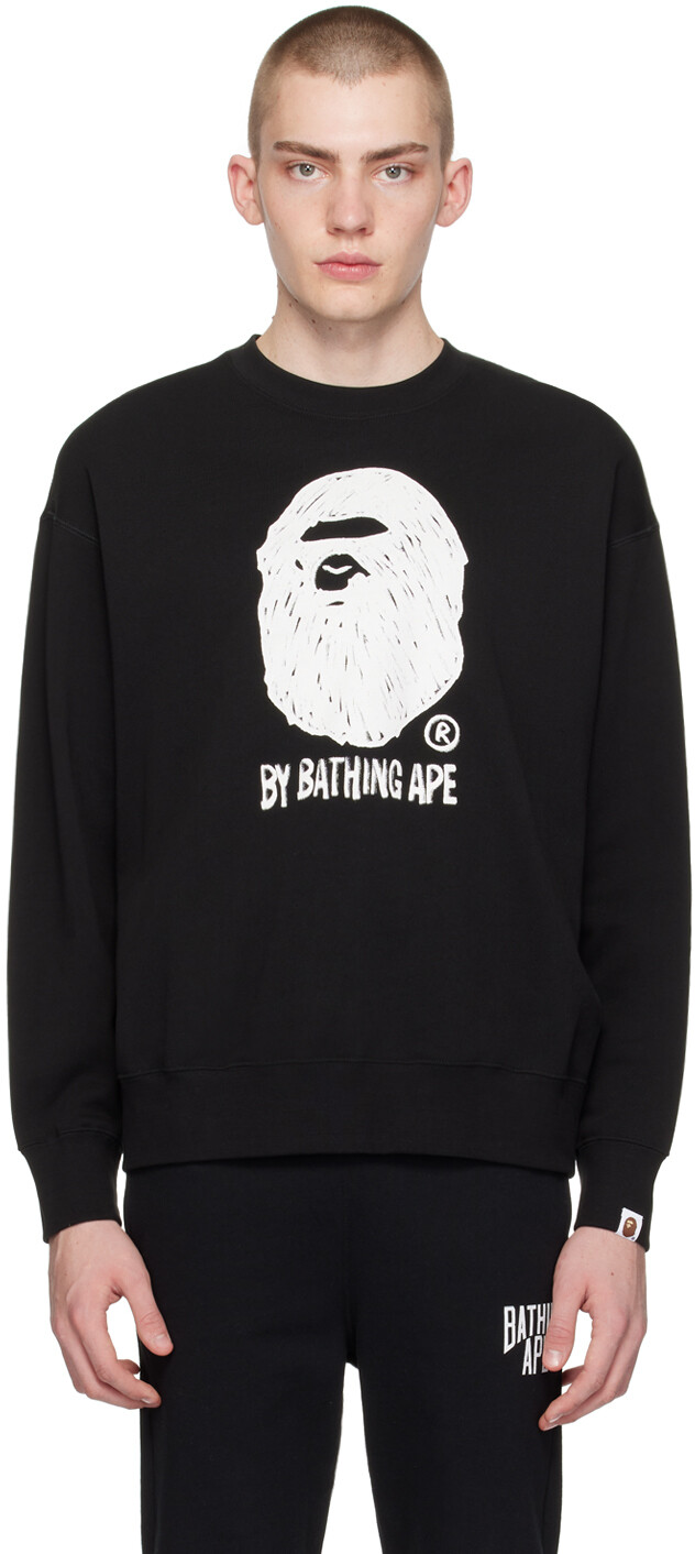 

Черная толстовка с головой обезьяны Bape
