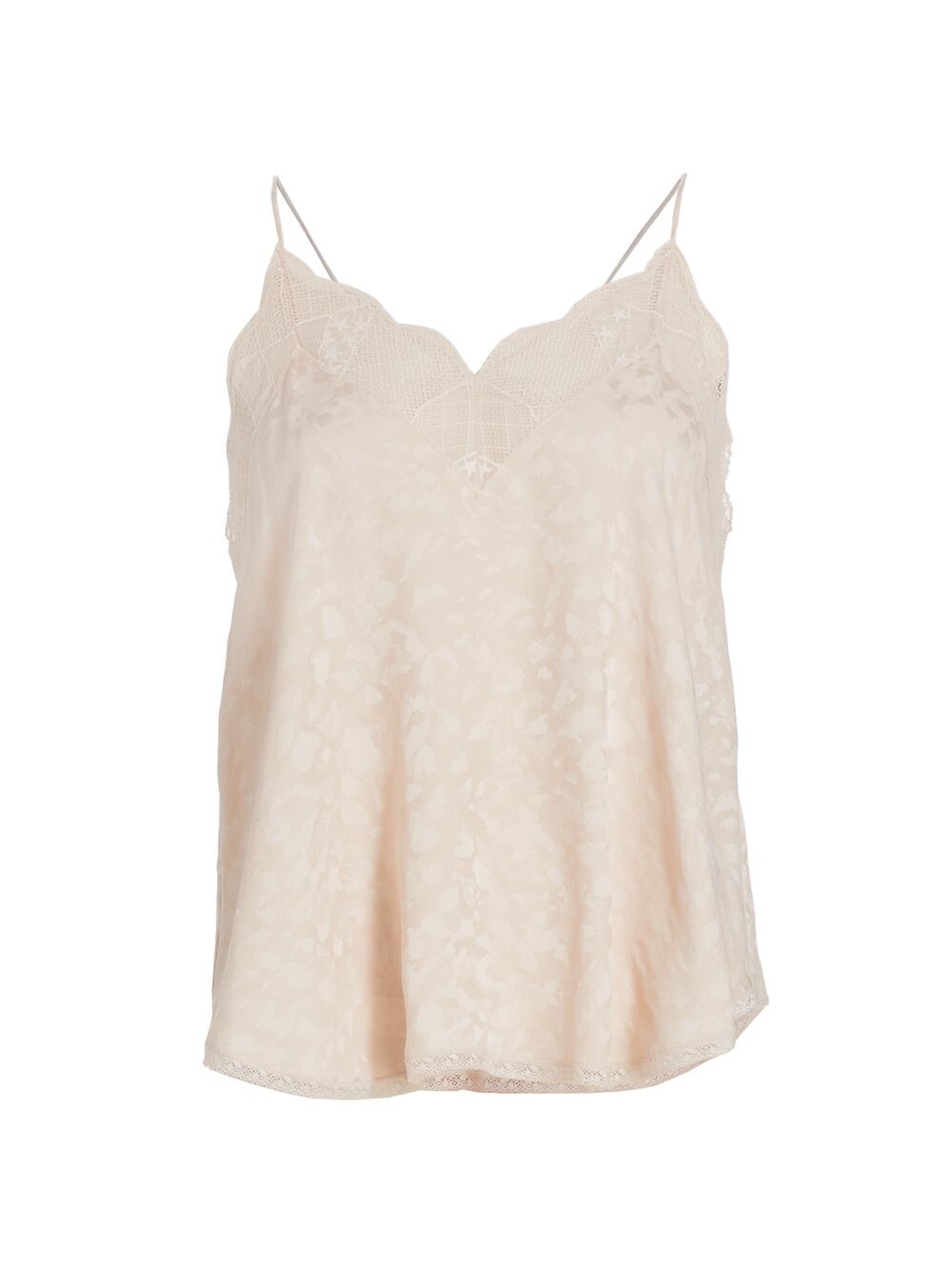 

Атласная майка с кружевной отделкой ZADIG & VOLTAIRE