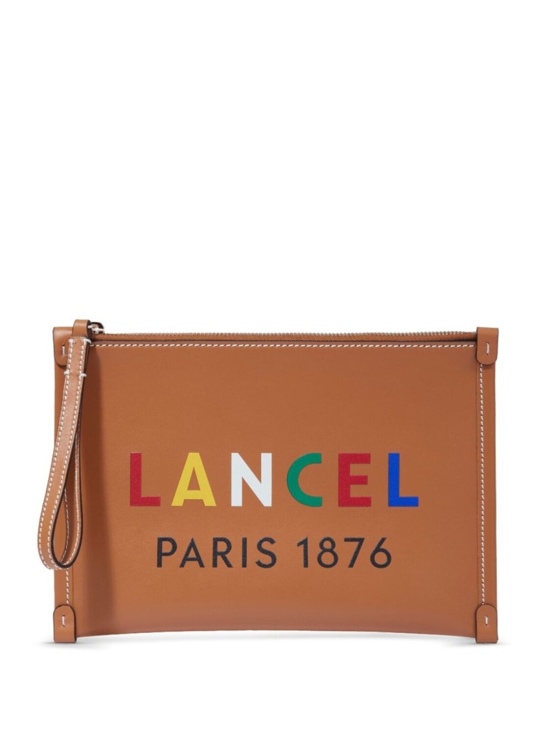 

Клатч на молнии Lancel, коричневый