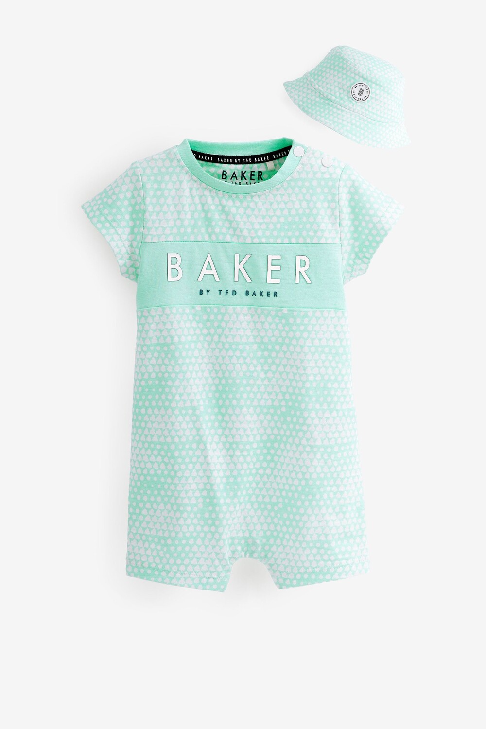 

Зелёный комплект из комбинезона и шапочки Baker by Ted Baker, зеленый