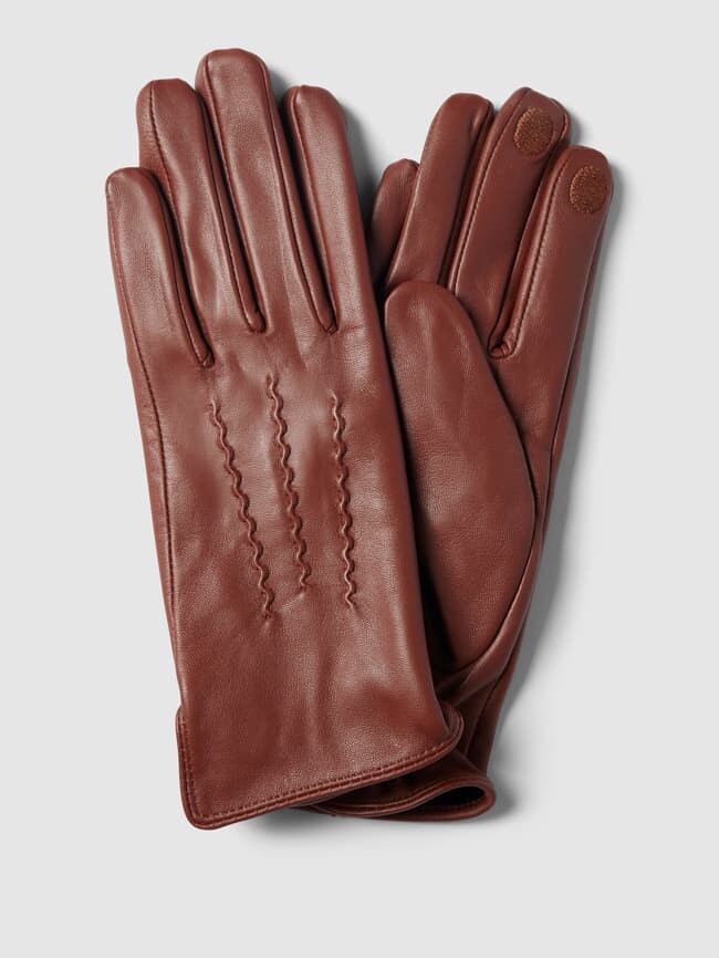 

Сенсорные перчатки из кожи модель Nappa Glove Esprit, светло-коричневый
