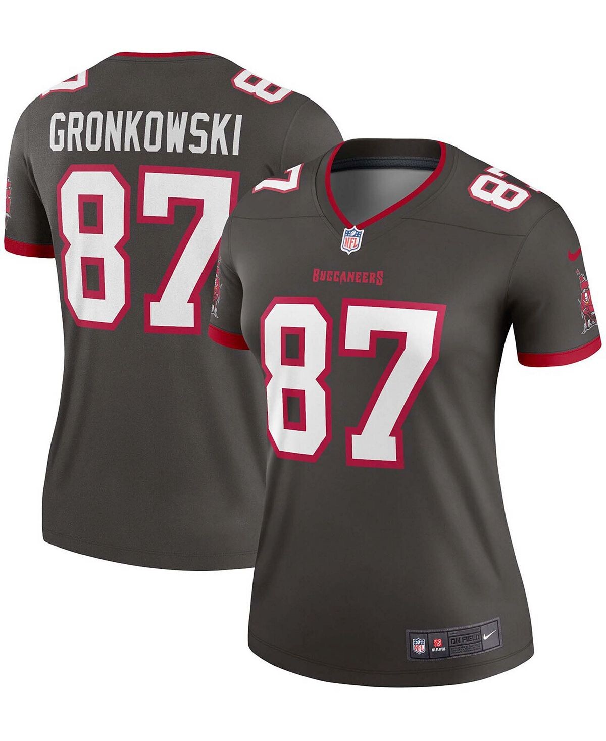 

Женская майка Роба Гронковски Pewter Tampa Bay Buccaneers Alternate Legend Nike
