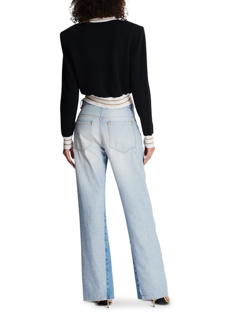 

Укороченный шерстяной джемпер с логотипом Balmain Balmain
