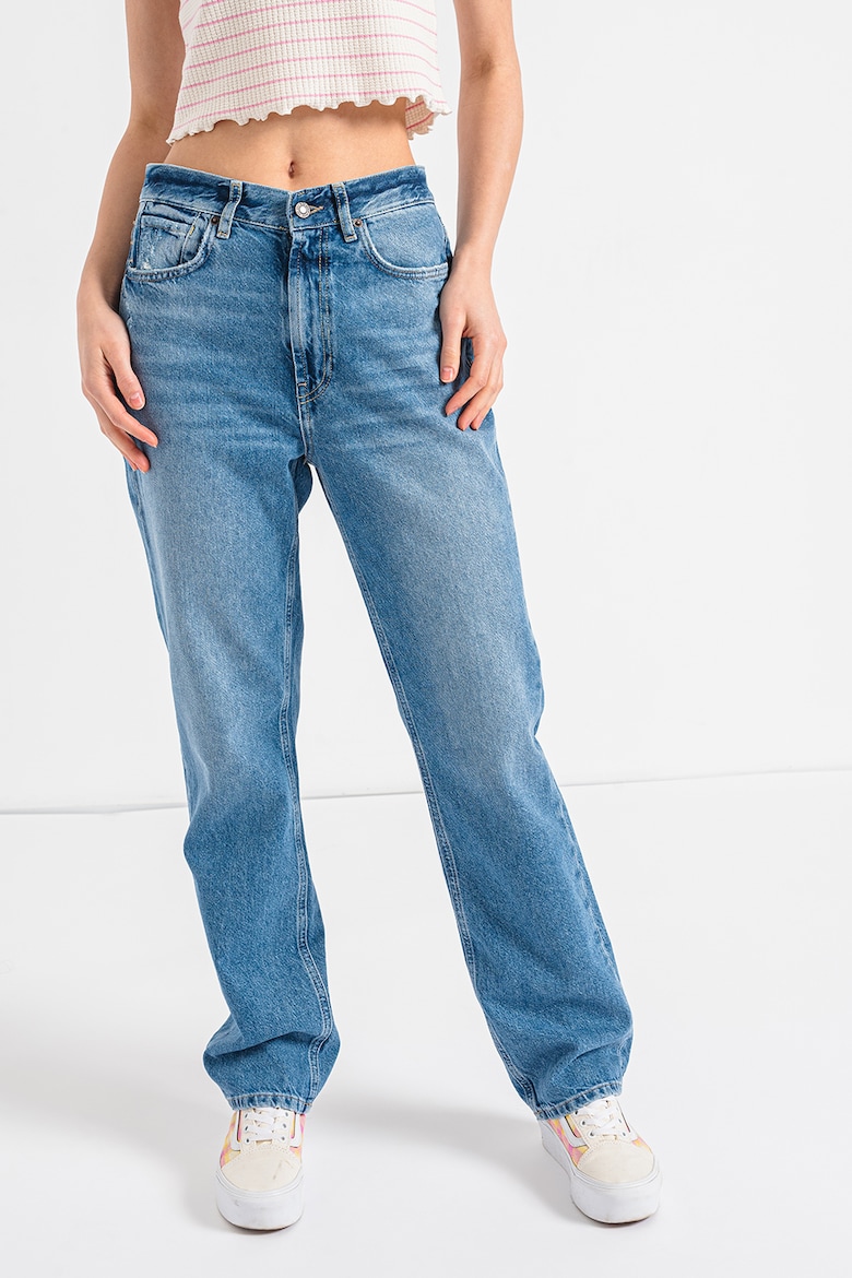 Прямые джинсы со средней посадкой Only, синий прямые джинсы weezy со средней посадкой alice olivia синий