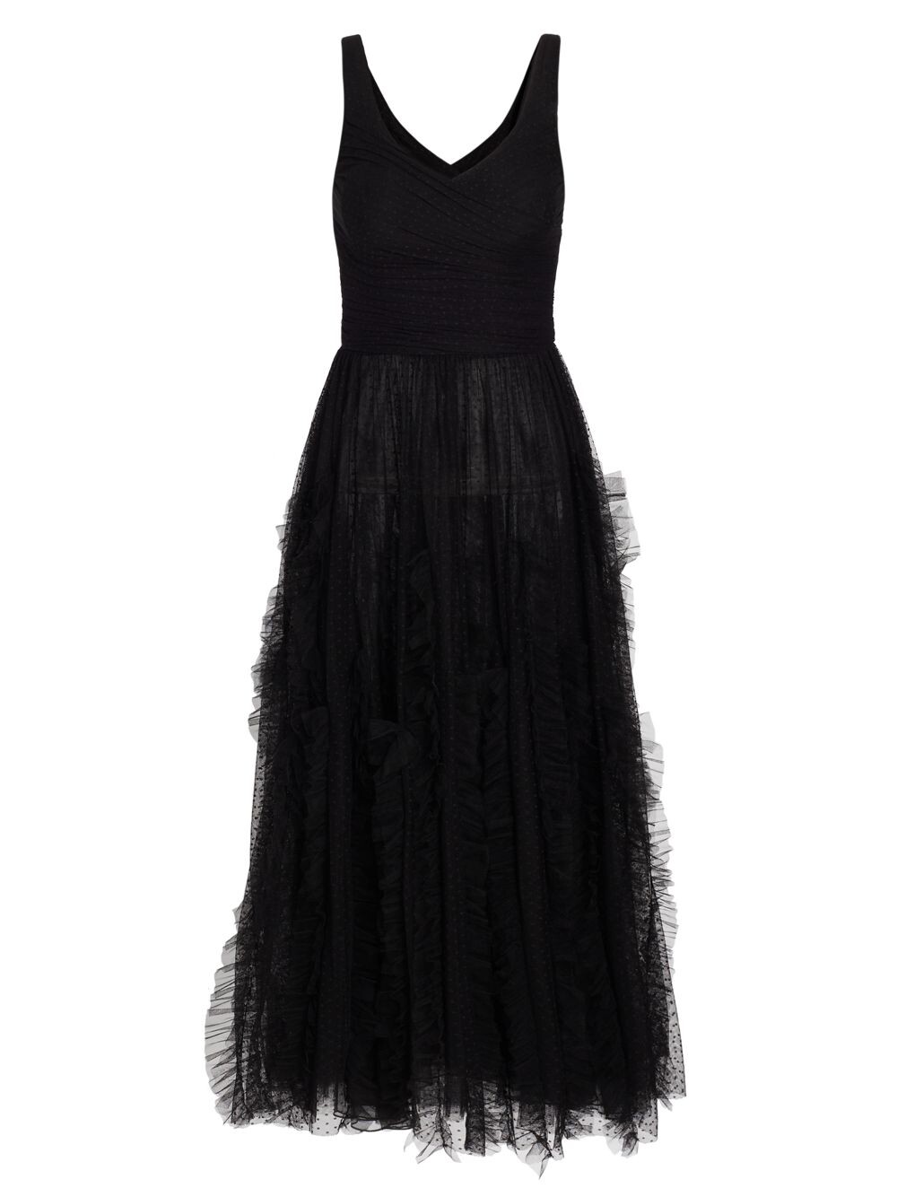 

Платье-миди из тюля без рукавов Jason Wu Collection, черный