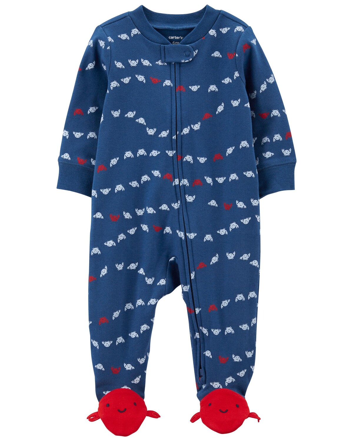 

Baby Crab 2-Way Zip Cotton Sleep & Play Carter's, синий/красный