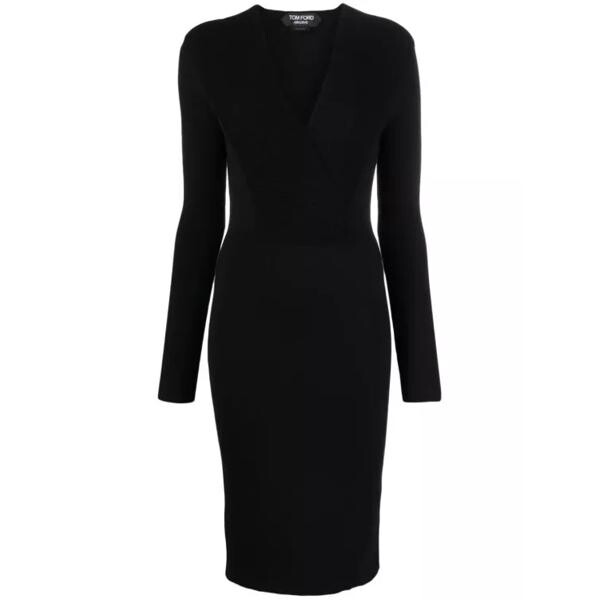 

Платье v-neck midi dress Tom Ford, черный