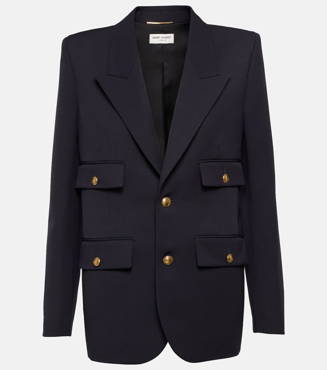 

Однобортный блейзер Grain de Poudre SAINT LAURENT, синий