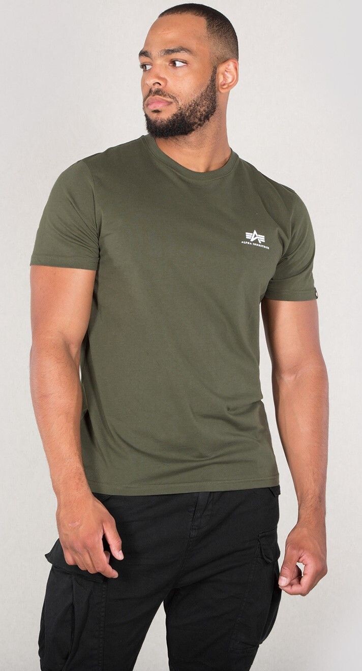 

Футболка Alpha Industries Basic T Small Logo, зеленый