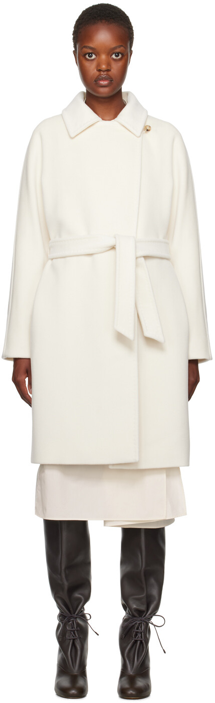 

Белое пальто «Эстелла» Max Mara, Белый, Белое пальто «Эстелла» Max Mara