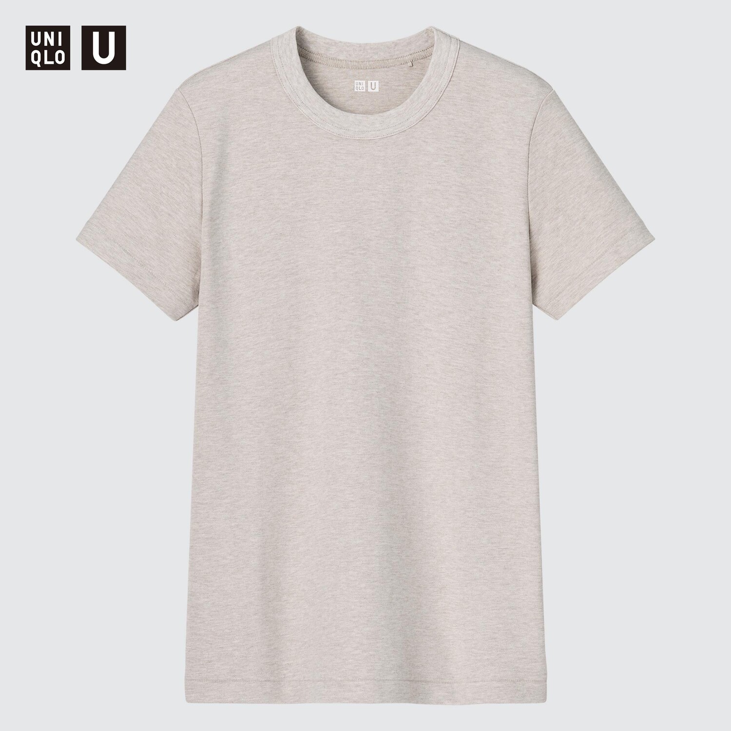 

Футболка женская Uniqlo U с круглым вырезом, бежевый
