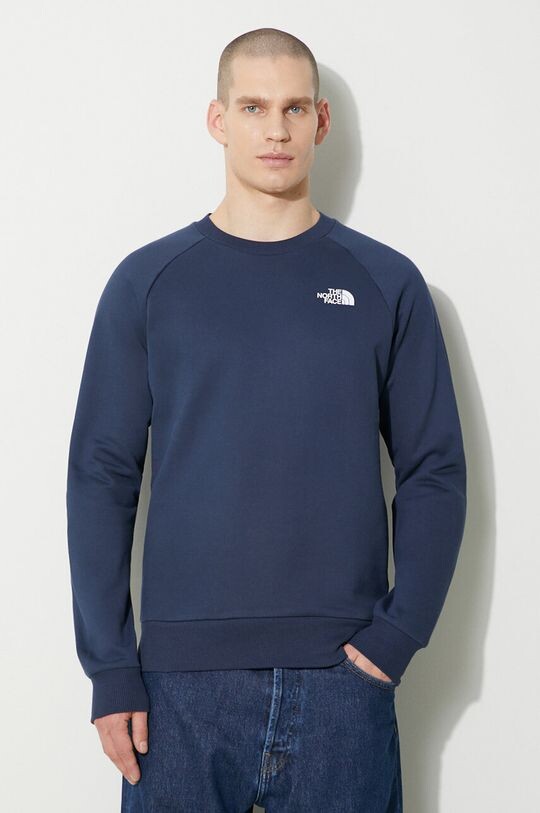 

Хлопковая толстовка M Raglan Redbox Crew The North Face, темно-синий