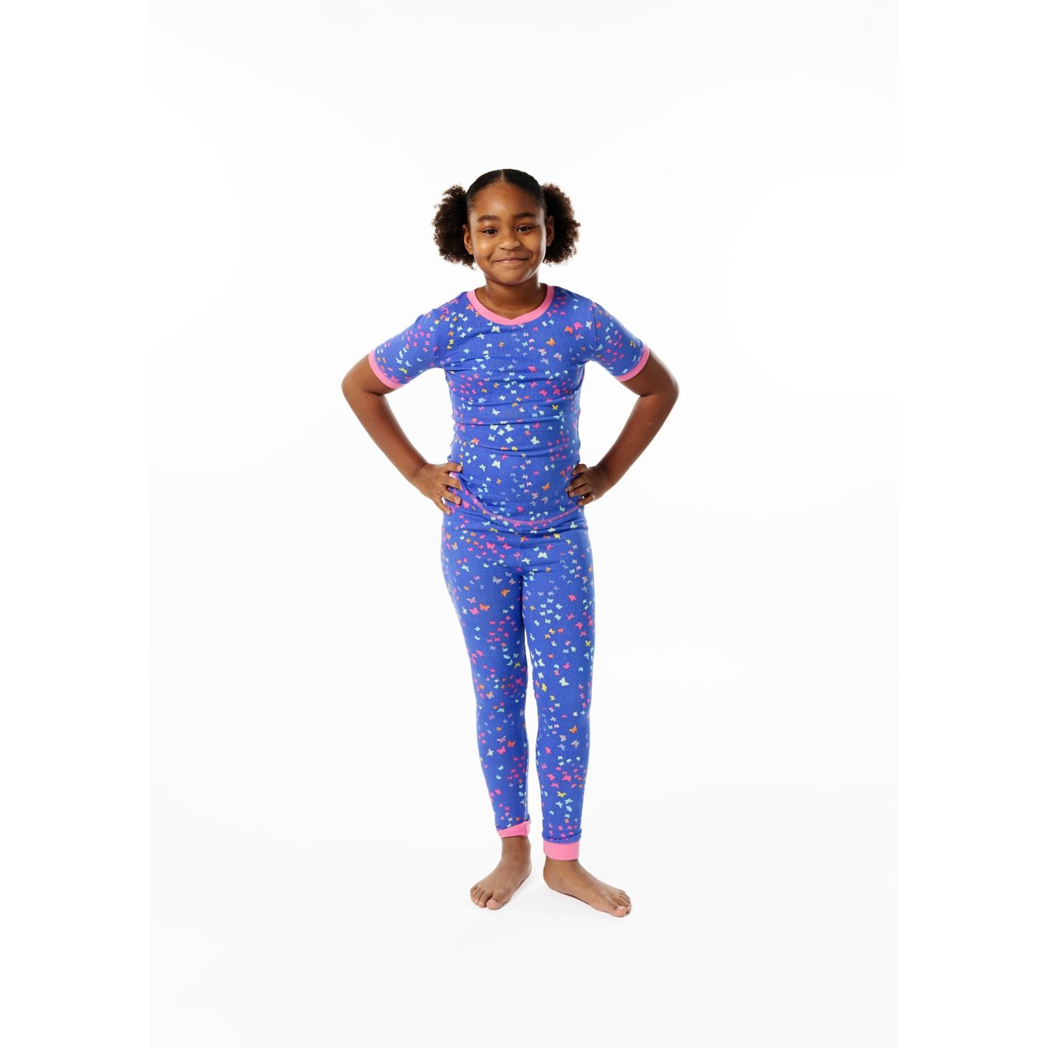 цена Плотно прилегающий пижамный комплект Sleep On It для девочек с радужной бабочкой из 2 предметов Sleep on it